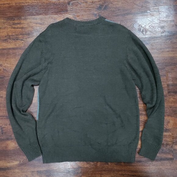 Oscar Dela Renta Patchwork Color Block Crew Neck Pullover Knit Sweater Men's M - Picture 3 of 13